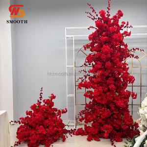 Arco de Flores Artificiales Rojas para Boda, Decoración Romántica para Eventos, Fondo Floral para Ceremonias y Fiestas - Product Image 4