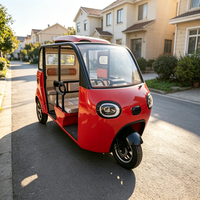 Tricycle Électrique Ouvert 1500W, Grande Capacité, 9 Places, pour Transport de Passagers et Service de Navette Rurale