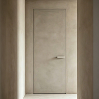 Fabricant de portes intérieures : Portes minimalistes en aluminium à cadre encastré, résistantes à l'humidité, avec revêtement latex et artistique pour villas.