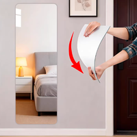 Miroir mural moderne minimaliste en acrylique souple pleine longueur pour étudiants