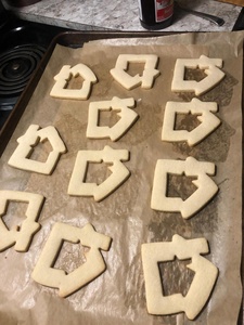 Lot de 10 <span class=keywords><strong>emporte</strong></span>-pièces maison de Noël, moules à biscuits pour décorations de fête de Noël, outils de pâtisserie DIY - Product Image 4