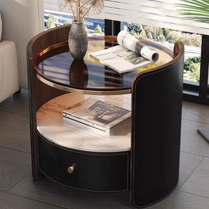 Home Furniture Blue Tooth Speaker Smart Bed Side Table Bedroom Modern Antique Silver Night Stand Smart Nightstand <strong>Bedside</strong> - Product Image 2