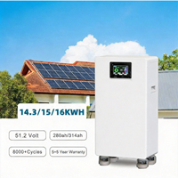 Batterie Lifepo4 48V 14Kwh 15Kwh 16Kwh 18KWH, batterie de stockage d'énergie autonome pour maison, station d'énergie solaire hors réseau