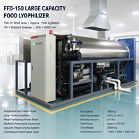 FFD-150-M01 Lyophilisateur industriel 150m pour viande, fruits de mer, bœuf, poulet, crevettes, poisson, plats préparés, ingrédients protéinés