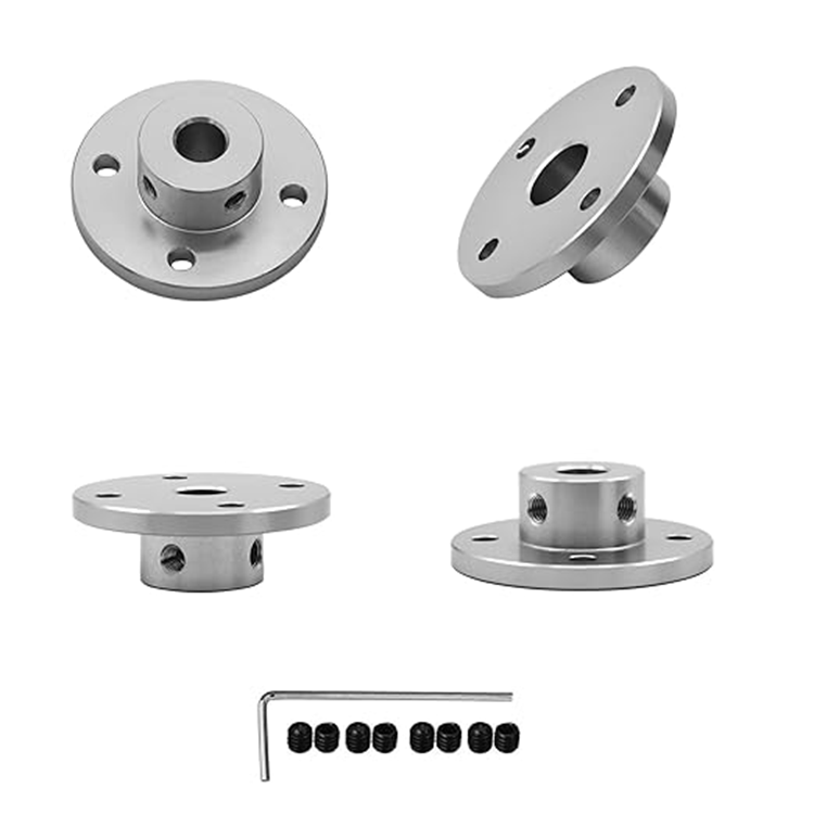 AURARMLET 10Pcs Steel Flange Coupling Motor Guide Shaft Connector For Model Accessories 5Mm Round Silver - View #6