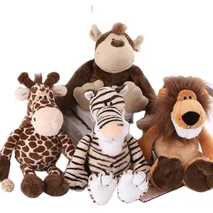 Animales de peluche personalizados, animales de la selva, perro suave, cebra, elefante, León, zorro, jirafa, niño, Playmate, regalos de navidad