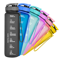 Bouteille d'eau de sport personnalisable, sans BPA, anti-fuite et écologique |   Bouteilles Tritan givrées avec marquages de volume, à boire directement, pour adultes