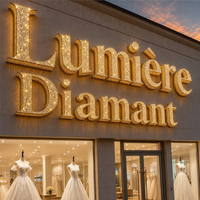 Lettres lumineuses 3D effet diamant scintillant, enseigne de magasin LED à paillettes étoilées, alphabet pour boutique, hôtel, salon, bar, café