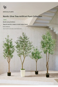 Grand olivier artificiel en pot pour intérieur, plantes vertes pour la maison, le salon, les fenêtres et la décoration des centres commerciaux - Product Image 6