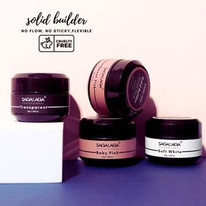 Sagalaga màu hồng tự nhiên xây dựng rắn mở rộng Gel đánh bóng móng tay chuyên nghiệp Acrylic cứng Gel màu đen trắng sơn móng tay UV mở rộng - Product Image 3