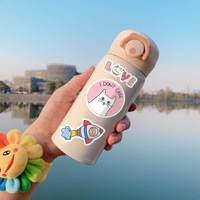 50Pcs New Pet Cat Kitty Cute Funny Graffiti Stickers for Kid Bottle Laptop Wall Car Decoration Cartoon Animal Sticker