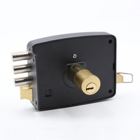 Cerradura de Seguridad para Puerta Exterior de Madera, Color Negro, Estilo Medio Oriente, con Llaves, Resistente al Agua, para Puertas Electrónicas