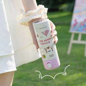 380ml Stainless Steel Portable Water <b>Bottle</b> with Insulation for Both Hot and Cold Drinks, Simple Design - Product Image 2
