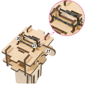 Kid lắp ráp tự làm catapult đua xe đồ chơi giáo dục đồ chơi học tập STEM khoa học kit đồ chơi giáo dục - Product Image 4