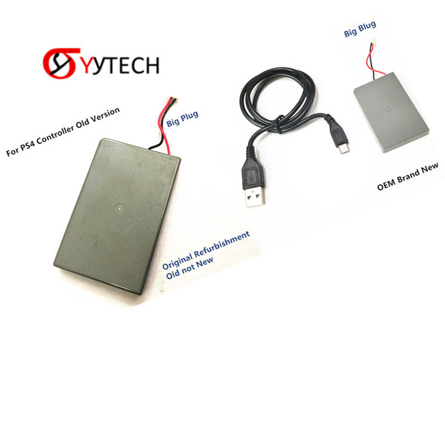 SYYTECH Rechargeable Battery Pack for PS4 Controller Big Plug Replacement