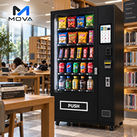 Petite machine distributrice entièrement automatique pour aliments et boissons, avec écran tactile, gestion cloud, équipement de vente au détail réfrigéré pour