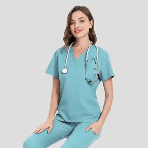 Scrub medico Top + pantaloni uniformi set uniformi ospedaliere per infermiere odontoiatriche tute Scrub per le donne