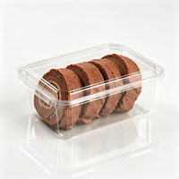 Transparante PET clamshell verpakking voor bakkerij, sandwiches, croissants, sushi, supermarkt presentatie, groothandel, op maat gemaakte OEM