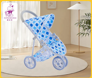 Casa de juegos de <span class=keywords><strong>muñecas</strong></span> <span class=keywords><strong>plegable</strong></span> con cochecito de bebé, <span class=keywords><strong>carrito</strong></span> de empuje, juguete de juego de simulación para niños en edad preescolar - Product Image 6