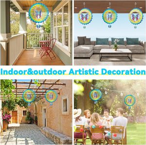 Molinetes de Viento con Forma de Mariposa 3D, Esculturas Cinéticas de Metal de 12 Pulgadas para Colgar, Decoraciones Artísticas Colgantes para Jardín, Patio y Balcón - Product Image 6