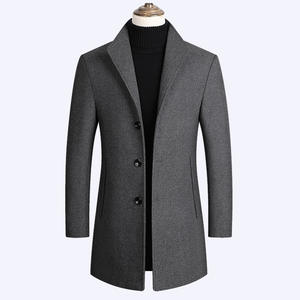 Abrigo para Hombre, Abrigo <span class=keywords><strong>Juvenil</strong></span> de Color Sólido, Abrigo Informal de Alta Calidad, Abrigo Mediano Informal - Product Image 4