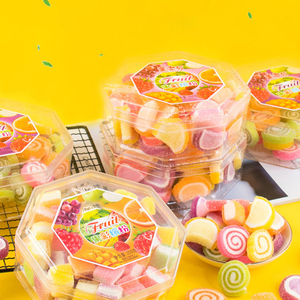 Bonbons gélifiés au jus de vitamine C 368g en boîte ronde, friandises sucrées et acidulées pour enfants, friandises de supermarché, vente en gros - Product Image 2