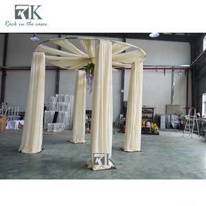 ขาตั้งท่อทรงกลมสำหรับตกแต่งซุ้มงานแต่งงาน ผ้าชีฟองหรูหรา - Product Image 5