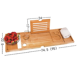 Plateau <span class=keywords><strong>de</strong></span> bain <span class=keywords><strong>en</strong></span> <span class=keywords><strong>bambou</strong></span> extensible avec support pour bougie, verre à vin, livre, support <span class=keywords><strong>de</strong></span> <span class=keywords><strong>baignoire</strong></span>, plateau <span class=keywords><strong>de</strong></span> rangement - Product Image 3