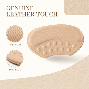 <span class=keywords><strong>Demi</strong></span>-semelles en cuir de vachette <span class=keywords><strong>pour</strong></span> hommes et femmes, coussinets d'avant-pied en cuir véritable, inserts confortables et fins <span class=keywords><strong>pour</strong></span> chaussures plates - Product Image 2