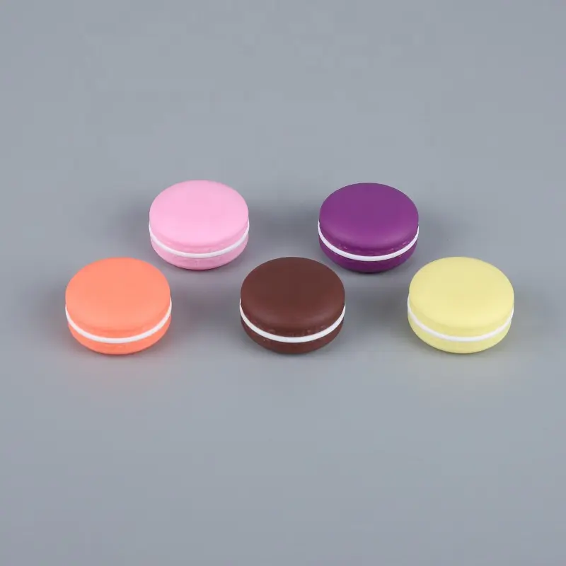 5g 10g empty skin care packaging lip blam macaroon cookie shape double wall plastic cream jar