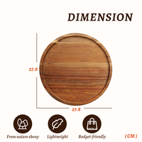 Plateau de service en bois poli classique et créatif, non toxique, idéal pour servir des gâteaux, personnalisable, plateau pour aliments et en-cas