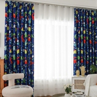 Rideaux occultants personnalisés à imprimé dinosaure en polyester pour chambre d'enfant, occultation totale, protection solaire et intimité