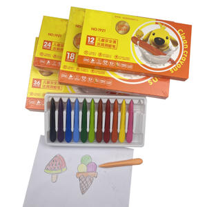 ชุดสีเทียนสำหรับเด็ก ปลอดภัย ไร้สารพิษ ล้างออกได้ ไม่เลอะมือ มีให้เลือก 12 18 24 36 สี บรรจุกล่องแบบกำหนดเองได้ - Product Image 1