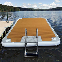 Mini station d'accueil flottante, ponton gonflable pour bateau, jet ski et marina