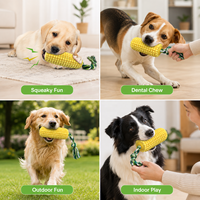 Jouet couineur en TPR durable et indestructible pour chien, bâtonnet de maïs résistant pour le nettoyage des dents, idéal pour les mâcheurs agressifs