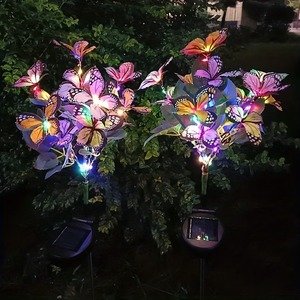 Lampe solaire extérieure IP65 pour jardin, motif pissenlit, papillon, luciole artificielle, avec effet feu d'artifice ondulé, pour patio et aménagement paysager - Product Image 4