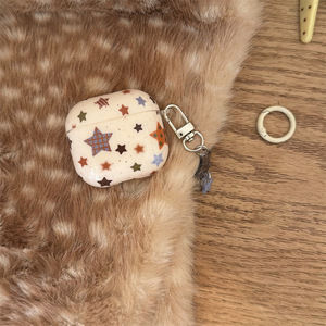 Funda Protectora para Auriculares con Diseño de Estrellas a Cuadros Coloridas para AirPods Pro 2 3 y AirPods 2 3 4, Cubierta Protectora Inalámbrica Bluetooth - Product Image 2