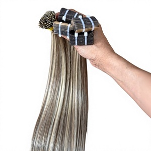 Extensions de cheveux Remy pur, tissées à la machine, double brin, double étirement, lisses et soyeuses, avec couleurs piano au choix. - Product Image 1