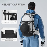 Sac à dos de ski et sac d'accessoires en nylon imperméable grande capacité OEM/ODM, écologique, avec poche pour bouteille d'eau pour sports de plein air