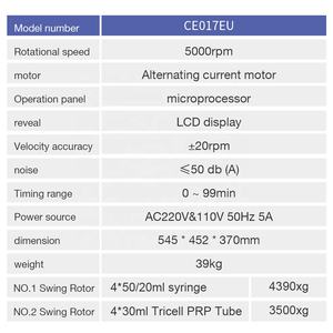 Novo produto Tabletop baixa velocidade multi-tubo centrífuga TDZ5-WS soro plasma centrífuga automática equilíbrio para laboratório - Product Image 6
