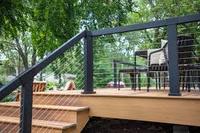 Rampe en câble d'acier inoxydable sur mesure pour balcon et terrasse extérieurs