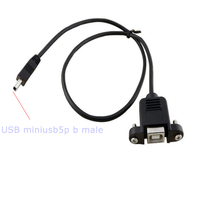 Micro USB à angle droit 5 broches vers USB type B adaptateur de montage sur panneau d'imprimante câble d'extension d'imprimante avec vis