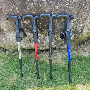 Bâtons de randonnée Explorer en alliage d'aluminium, 4 sections, verrouillage interne, pour voyages en plein air - Product Image 1