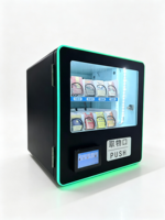 Distributeur automatique intelligent avec éclairage mural mini RGB, armoire de libre-service 24h/24 à 10 compartiments pour petits articles