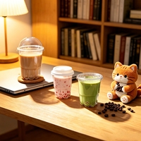 Groothandel Wegwerp Kattenpoot PET Beker Transparant Voedselveilig Aangepast Logo 89mm 260ml 360ml 500ml 700ml Koffie Bubble Tea Koude Beker