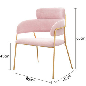 Chaises de salle à manger en <span class=keywords><strong>velours</strong></span> bleu capitonnées, design confortable, fabrication <span class=keywords><strong>scandinave</strong></span>, pour restaurant - Product Image 4