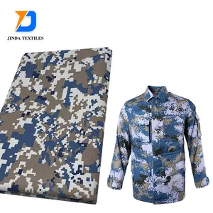 Jinda Hochwertiger blauer Pixelblock-Uniform-Tarn stoff im Großhandel