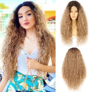 Peluca de encaje rizado para mujer, pelo sintético Jbrown negro 1B Rubio 613, rojo, marrón, gris, blanco, maquillaje diario, fiesta, regalo - Product Image 3