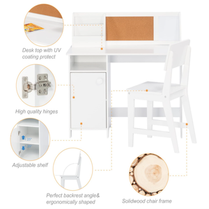 <span class=keywords><strong>Bureau</strong></span> d'étude en bois pour enfants et chaise Table d'école pour enfants avec huche pour ensemble d'étude d'étudiant de 3 à 8 <span class=keywords><strong>ans</strong></span> - Product Image 2
