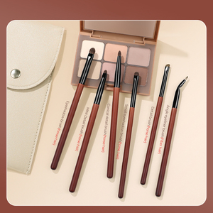 Ensemble de pinceaux à paupières en poils de poney, pinceaux de <span class=keywords><strong>maquillage</strong></span> pour estomper, marque privée - Product Image 4